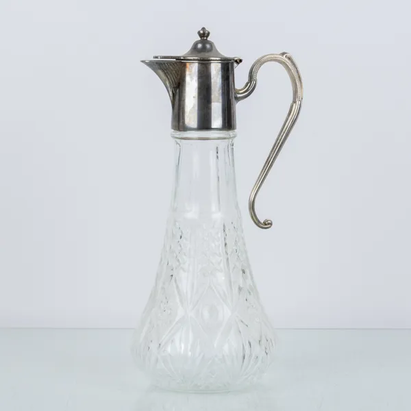 KARAFF, glas och pläter, England, 1900-talets första hälft