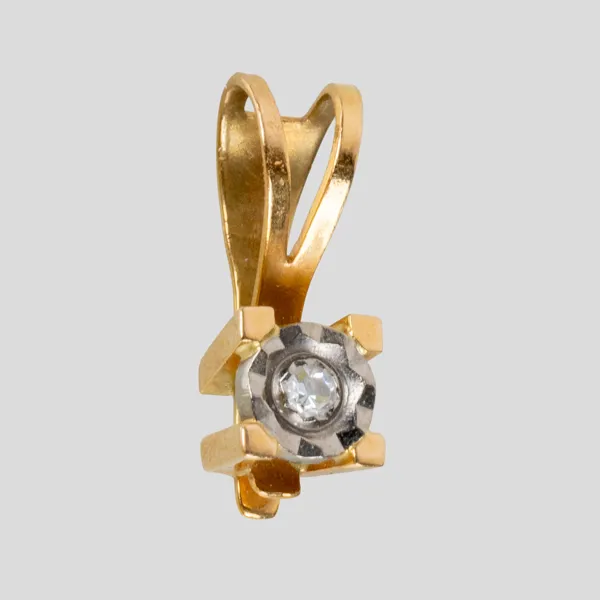 HÄNGE, 18k guld, med diamant, stämplar GFAB, 1900-/2000-tal