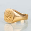 KLACKRING, 18k guld, med monogram HJ