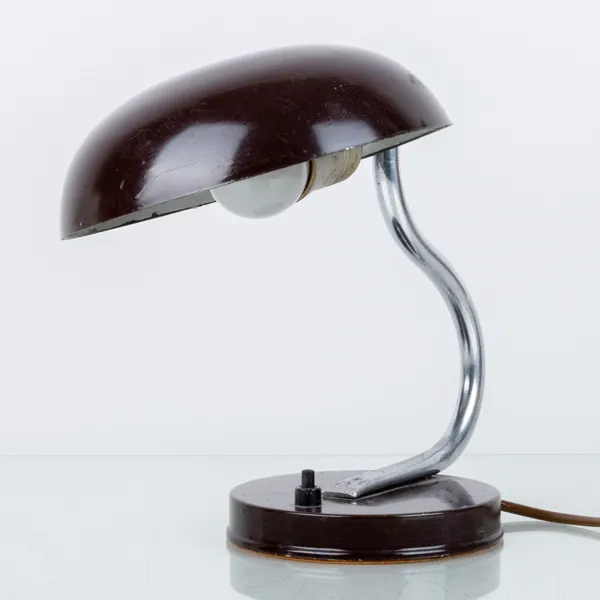 BORDSLAMPA, metall, funkis, 1930-/40-tal