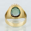 RING, 14k guld, med grön fasettslipad sten, 1900-talets andra hälft