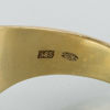 RING, 14k guld, med grön fasettslipad sten, 1900-talets andra hälft