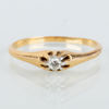 RING, 14k guld, med briljantslipad diamant