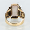 RING, 18k guld, med fasettslipad brun sten