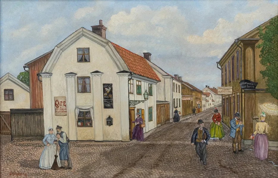 HANS HÖGBERG (född ?), olja på pannå, signerad