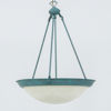 TAKLAMPA, patinerad metall och glas, 1900-/2000-tal