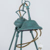 TAKLAMPA, patinerad metall och glas, 1900-/2000-tal