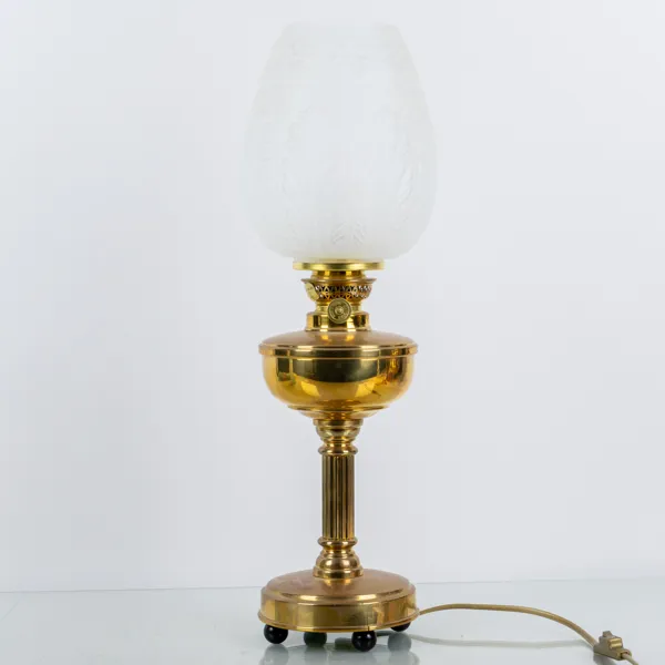 BORDSLAMPA, mässing, Vallonmässing Söderköping, 1900-/2000-tal