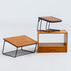VÄGGHYLLOR, 3 st, teak och metall, 1950-/60-tal