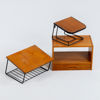 VÄGGHYLLOR, 3 st, teak och metall, 1950-/60-tal