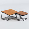 VÄGGHYLLOR, 3 st, teak och metall, 1950-/60-tal