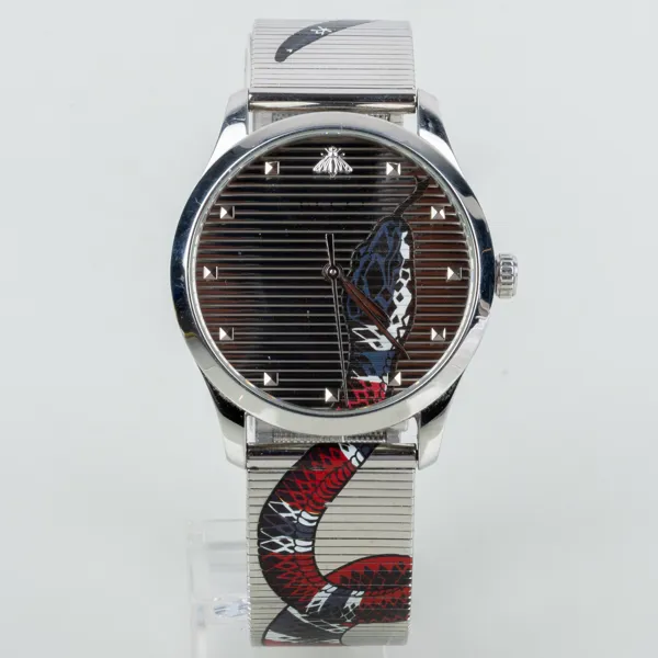 GUCCI, armbandsur, stål, G-Timeless Kingsnake, quartz