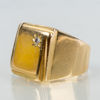 KLACKRING, 18k guld, med briljantslipad diamant, 1900-talets andra hälft 