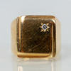 KLACKRING, 18k guld, med briljantslipad diamant, 1900-talets andra hälft 