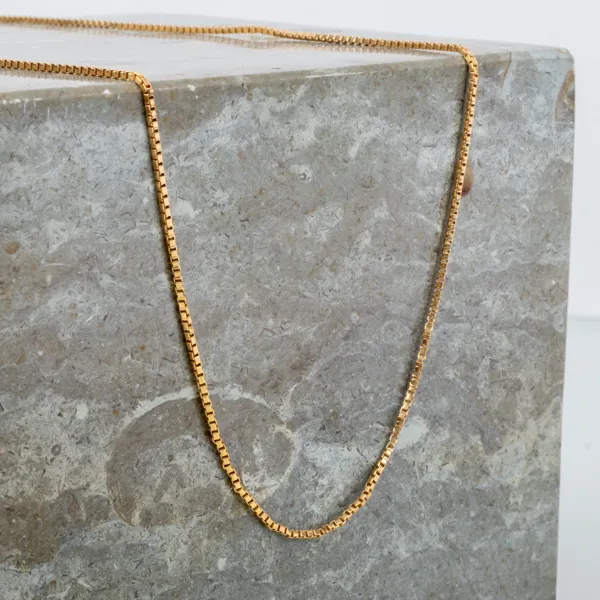 HALSKEDJA, 18k guld, venetiansk länk, längd 48 cm