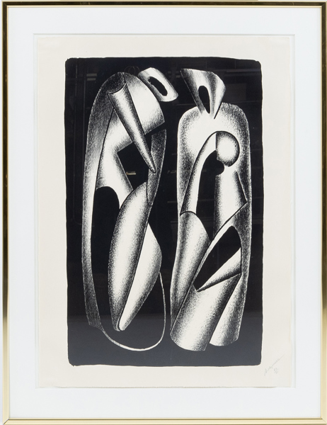 ALEXANDER ARCHIPENKO (Ukraina/USA 1887-1964), litografi, "L'umonisté de formes", ur mappen "Les formes vivantes", signerad och numrerad