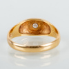 RING, 18k guld, med briljantslipad diamant ca 0.10 ct, svenska stämpar 1985