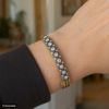 ARMBAND, 14k guld, med rosenslipade och gammalslipade diamanter tot ca 2.90 ct, sannolikt CG Hallberg tidigt 1900-tal