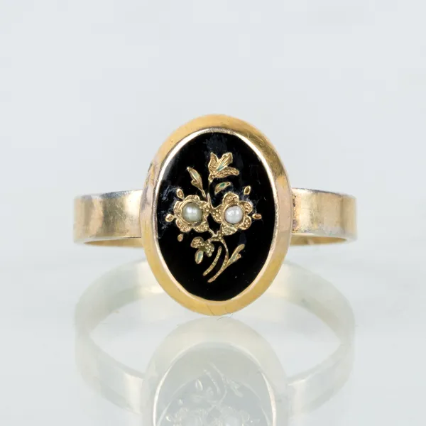 RING, 18k samt förgyllt silver, 1800-/1900-tal
