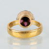 RING, 23k guld, med granater och orientpärlor, Stockholm 1896
