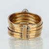 RING, 14k guld, med gröna stenar, 1900-talets andra hälft