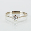 RING, 18k vitguld, med briljantslipad diamant ca 0.12 ct