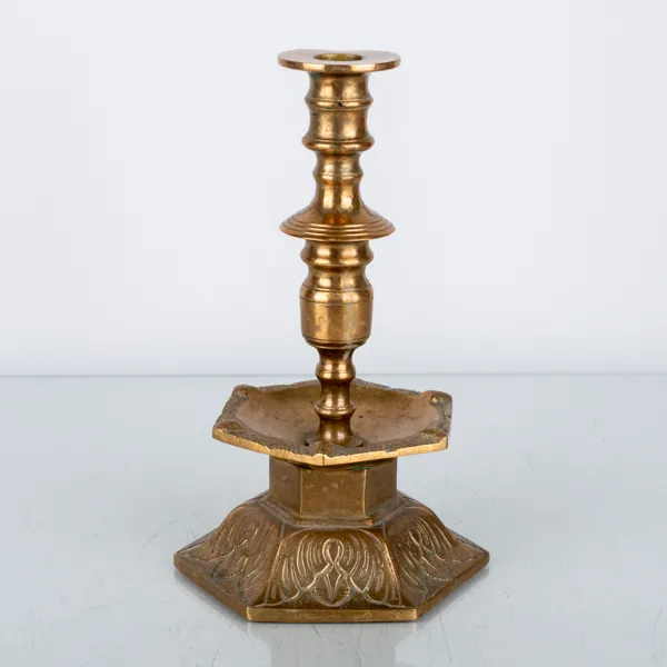 LJUSSTAKE, malm, barockstil, Ystad Metall, 1900-talets mitt