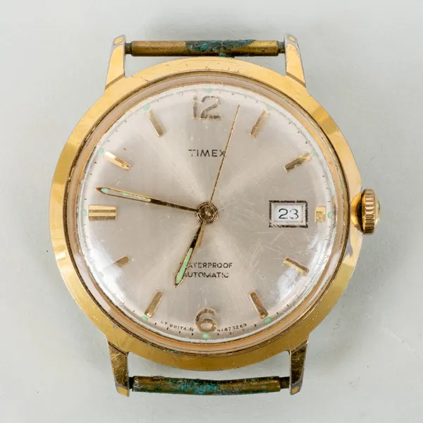HERRARMBANDSUR, Timex, gulddoublé, 1900-talets andra hälft