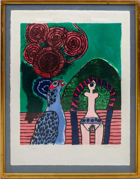 BEVERLOO CORNEILLE (Nederländerna, 1922-2010), färglitografi, signerad, daterad -73 och numrerad 27/100