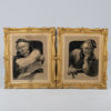 LITOGRAFIER, 1 par, 1800-tal, med bronserade ramar