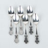 KAFFESKEDAR, 6 st, silver, CG Hallberg, Stockholm 1933