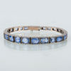 ARMBAND, silver, med blå safirer, 1900-talets första hälft
