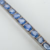 ARMBAND, silver, med blå safirer, 1900-talets första hälft