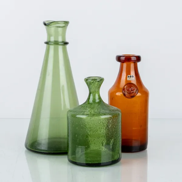 ERIK HÖGLUND, 3 st, vaser, glas, Boda
