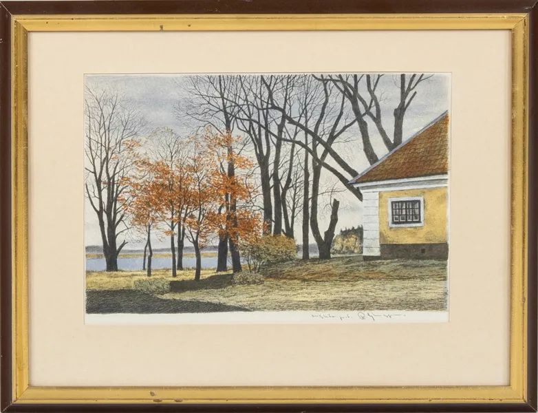 REINHOLD LJUNGREN (1920-2006), färglitografi, signerad