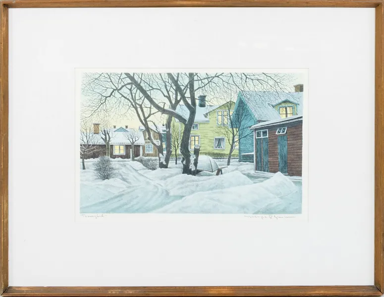 REINHOLD LJUNGGREN (1920-2006), färglitografi, signerad