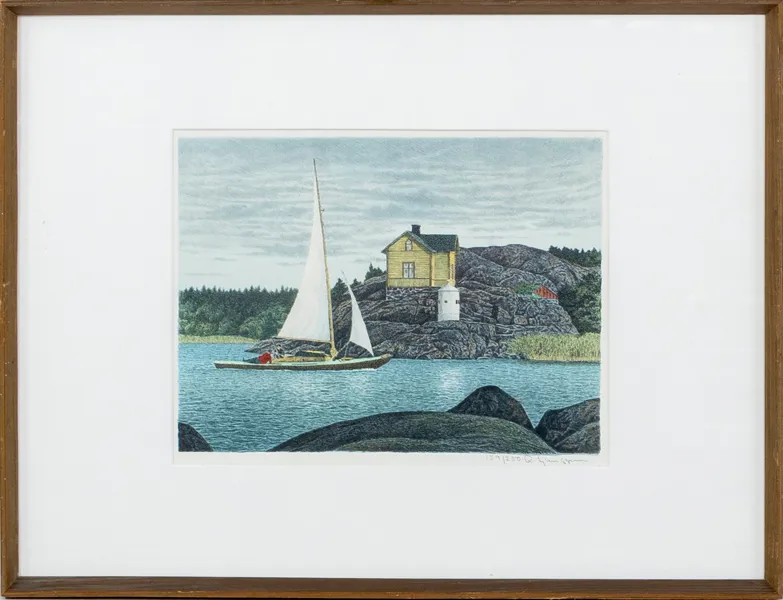 REINHOLD LJUNGGREN (1920-2006), färglitografi, signerad och numrerad 159/250