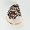 RING, 14k guld och silver, med rubiner, 1800-/1900-tal