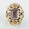 RING, förgyllt silver, med ametist, tidigt 1900-tal