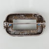 BROSCH, silver, med blå stenar och markasiter, sannolikt 1920-/30-tal