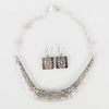 LIISA VITALI (1918-1987), collier samt örhängen, sterlingsilver, "Pitsi", Kultakeskus Oy, Finland