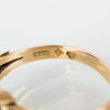 RING, 18k guld, med grön fasettslipad sten, svenska stämplar AGA C9