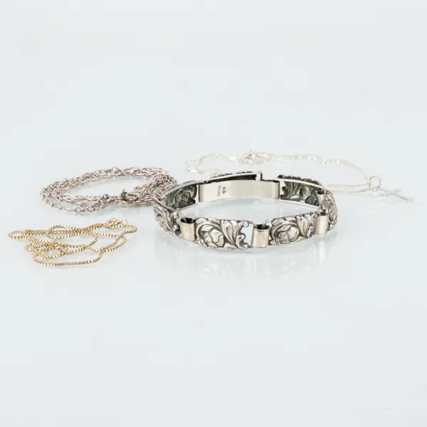 SAMLING SILVERSMYCKEN, 4 del, bla armband 1900-talets mitt