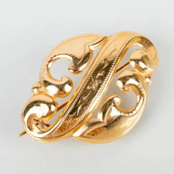 BROSCH, 18k guld, svenska stämplar GBH 1959