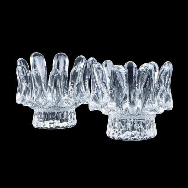 GÖRAN WÄRFF, 1 par ljuslyktor, glas, "Sunflower", Kosta, 1900-talets andra hälft 