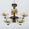 TAKLAMPA, patinerad mässing, 1930-/40-tal