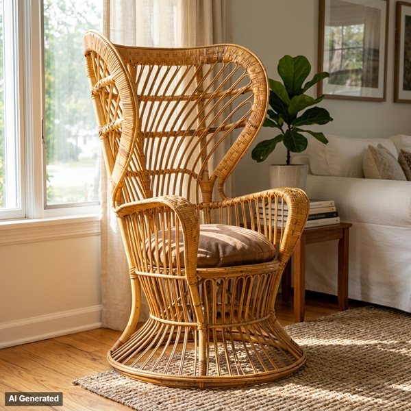 GIO PONTI, korgstol, "Wicker chair", 1960-tal