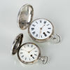 FICKUR, 2 st, silver, sk spindelur, 1800-tal