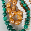 COLLIER, 9 st, bla malakit, 1900-talets mitt