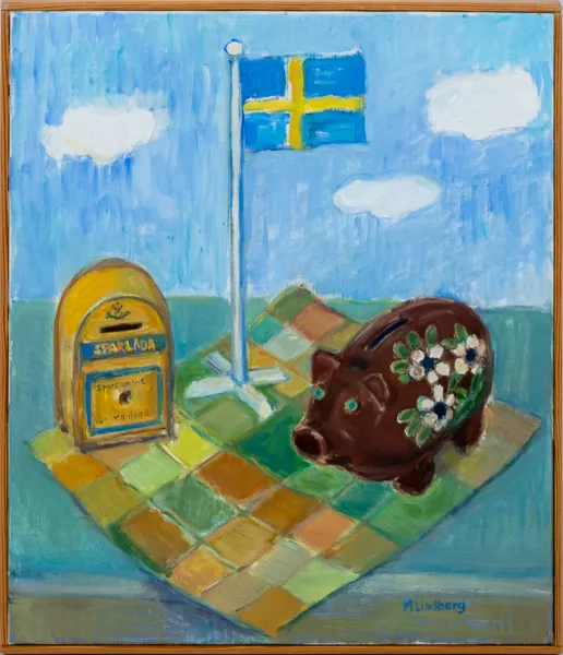 MARIA LINDBERG (född ?), olja på duk, signerad